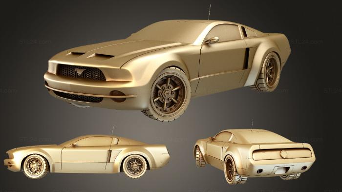 Автомобили и транспорт (Мустанг 2003, CARS_2741) 3D модель для ЧПУ станка